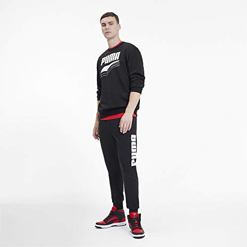 PUMA Rebel Bold Crew TR Sudadera, Hombre, Black, L