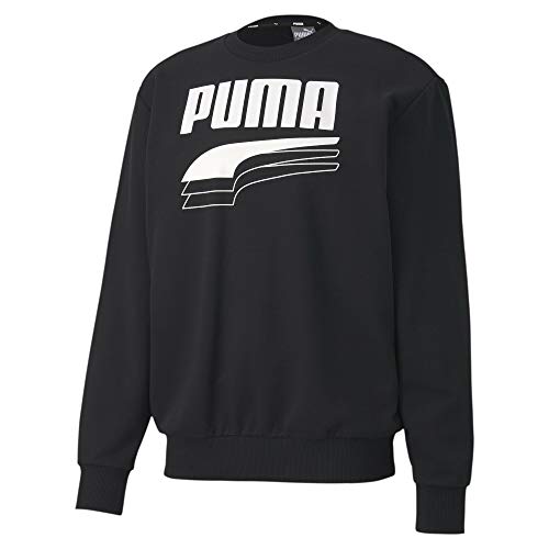 PUMA Rebel Bold Crew TR Sudadera, Hombre, Black, L