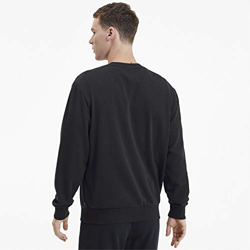 PUMA Rebel Bold Crew TR Sudadera, Hombre, Black, L