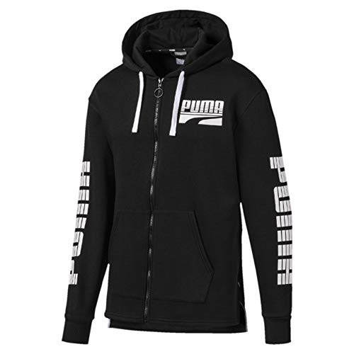 PUMA Rebel Bold FZ Hoody FL Sudadera, Hombre, Black, M