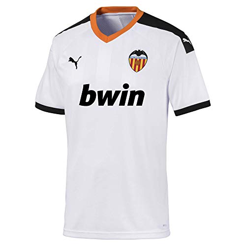 PUMA VCF Home Shirt Replica Maillot, Hombre, White Black-Vibrant Orange, M
