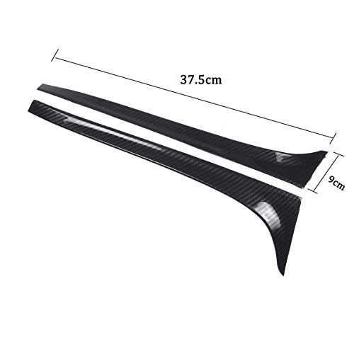 PUNGDUNK Ventana De Fibra De Carbono Trasera Lateral del Alerón del ala For VW Golf 7 MK7 GTD R 2014-2018 Car-Styling Accesorios For Automóviles Revelación (Color : Gloss Black)
