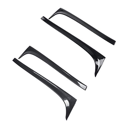 PUNGDUNK Ventana De Fibra De Carbono Trasera Lateral del Alerón del ala For VW Golf 7 MK7 GTD R 2014-2018 Car-Styling Accesorios For Automóviles Revelación (Color : Gloss Black)