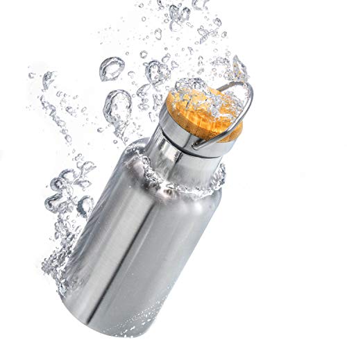 Pure Design - Botella Acero Inoxidable para Niños 350 ml con Aislamiento, 110% garantía
