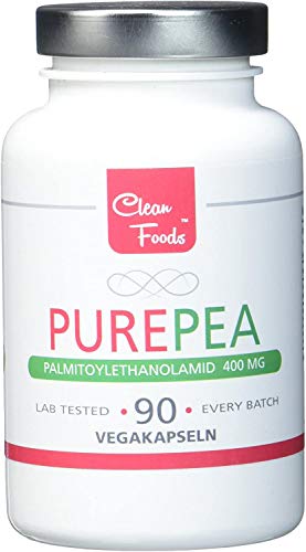 Pure Pea 90 Cápsulas Vegetales Palmitoylethanolamid 400mg Alta Dosis Clean Foods Certificados de Análisis Antiinflamatorio Analgésico PEA