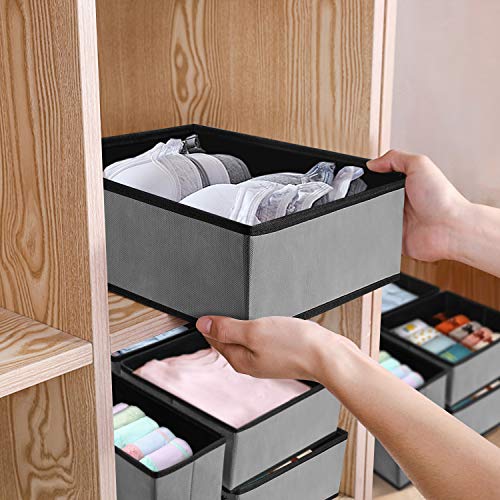 Puricon 8 uds. Oraganizador de Cajón Plegable, Divisor de Ropa Interior en Armario Cajonera, Almecenamiento Divisional para Clasificar Prenda Calcetines Sujetadores Bufandas Corbatas Calzoncillos