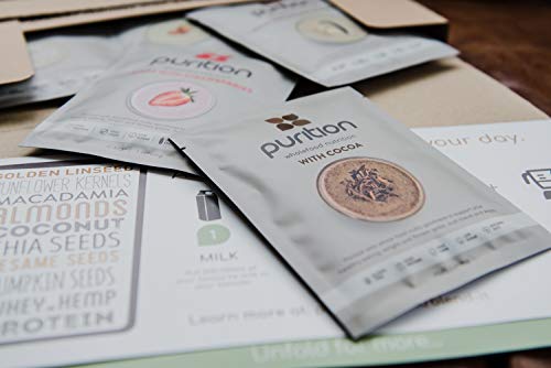 Purition Caja de muestras de batidos de proteínas (6 x 40g). Batido para el desayuno