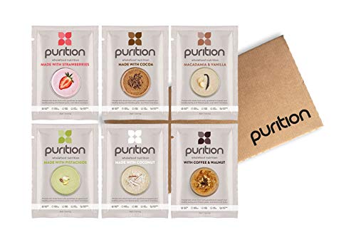 Purition Caja de muestras de batidos de proteínas (6 x 40g). Batido para el desayuno