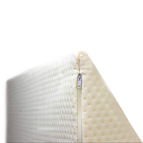 Purovi® Cojín con Forma de Cuña para Cama y Sofá Sujeción de Espalda | Almohada de Lectura | 30 x 50 x 60 cm