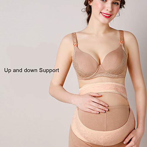 PYXZQW El Embarazo de Correa de Soporte, Soporte en la Espalda Abdomen de la Banda, Que Proporciona la Cadera, la Pelvis, Zona Lumbar y Alivio del Dolor de Espalda,Flesh,L