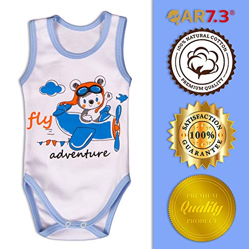 QAR7.3 Ropa Bebe Recien Nacido - 5 Piezas para Niños 0-3 Meses, Talla 56 - Azul