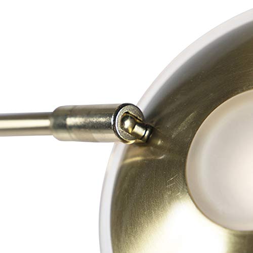 QAZQA Moderno Uplighter dorado flexo LED USB - SEVILLA Acero/Vidrio Alargada Incluye LED Max. 1 x 20 Watt