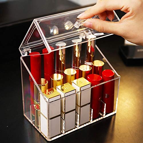 QAZX Pequeño escritorio mini almacenamiento dispositivo de acabado cuadro protector contra el polvo del lápiz labial cajas de almacenaje de labios Maquillaje compartida Acabado del lápiz labial del es