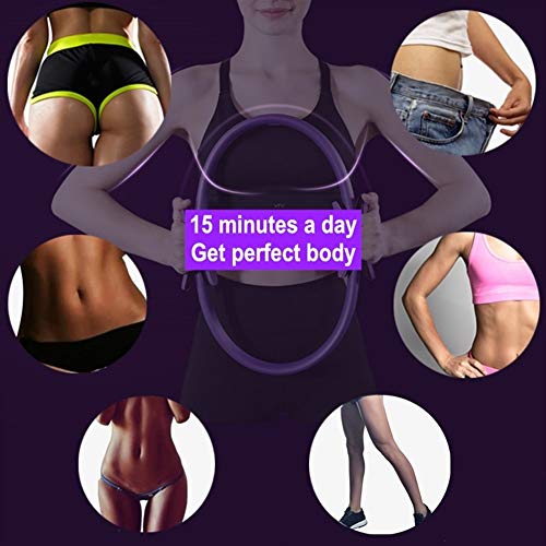 Qazxc Anillo de Pilates, Entrenamiento Yoga Pilates círculo mágico del Anillo Kinetic Resistencia Aptitud de Las Mujeres del Edificio de Cuerpo del aro de Gimnasia (Color : Blue)