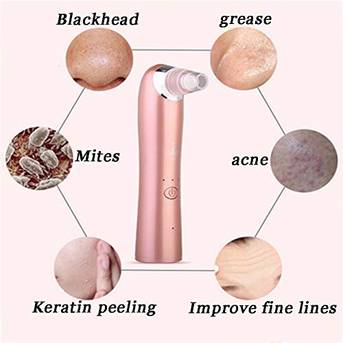 QDEFEW Máquina de Estiramiento de la Piel, Recargable USB, Instrumento de Limpieza de la espinilla del Artefacto Inicio Facial, masajeador Cuello de la Cara Cuidado (Color : Blanco)