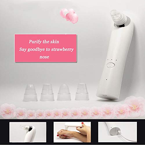 QDEFEW Máquina de Estiramiento de la Piel, Recargable USB, Instrumento de Limpieza de la espinilla del Artefacto Inicio Facial, masajeador Cuello de la Cara Cuidado (Color : Blanco)