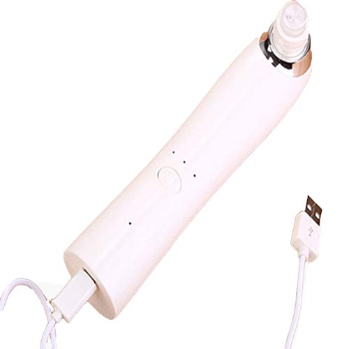 QDEFEW Máquina de Estiramiento de la Piel, Recargable USB, Instrumento de Limpieza de la espinilla del Artefacto Inicio Facial, masajeador Cuello de la Cara Cuidado (Color : Blanco)