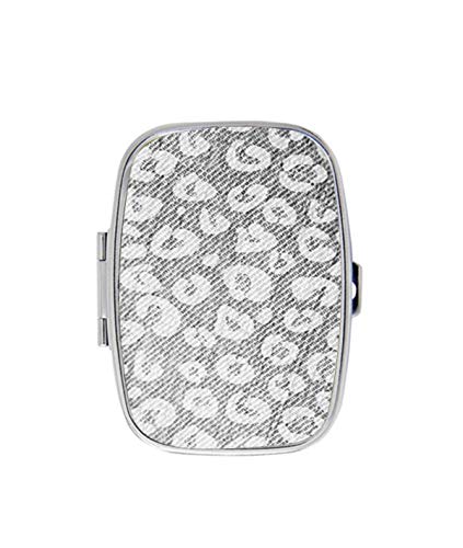 QHaihu Passion - Pastillero rectangular plateado para guardar medicinas y tabletas
