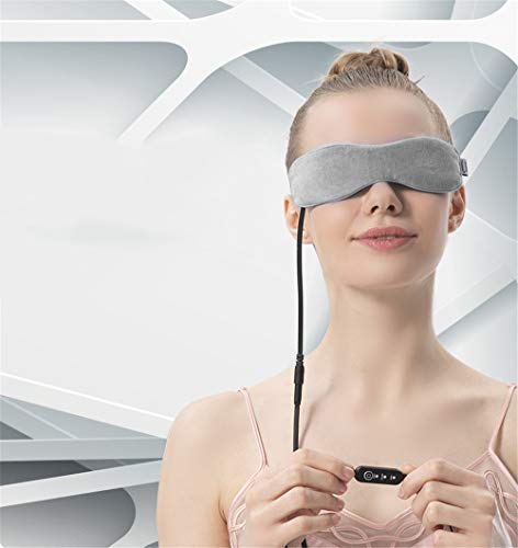 QHGao Máscara Ocular USB De Vapor, Tratamiento Rápido, Simple Y Eficaz De La Blefaritis, con Control De Tiempo Y Temperatura, Alivia Los Ojos Edema, Ojo Seco Y Ojos Cansados (Gris)
