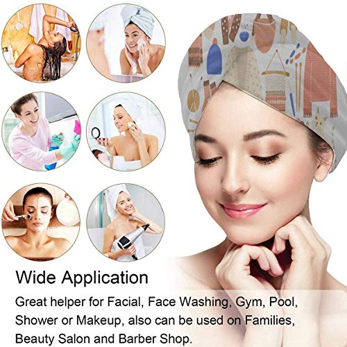 QHMY Sombreros y Manoplas Ropa de Punto Toalla Seca para el Cabello Toallas Cap Toallita Secado Suave Absorbente para el Cabello Secado rápido Turbante Toalla Seca para el Cabello Toallas para el Cab