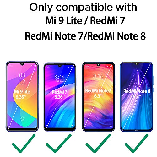 QHOHQ Protector de Pantalla para Xiaomi Redmi Note 8,[3 Unidades], Cristal Templado con [9H Dureza] [Sin Burbujas] [Anti-Huella] [Anti-Arañazos]
