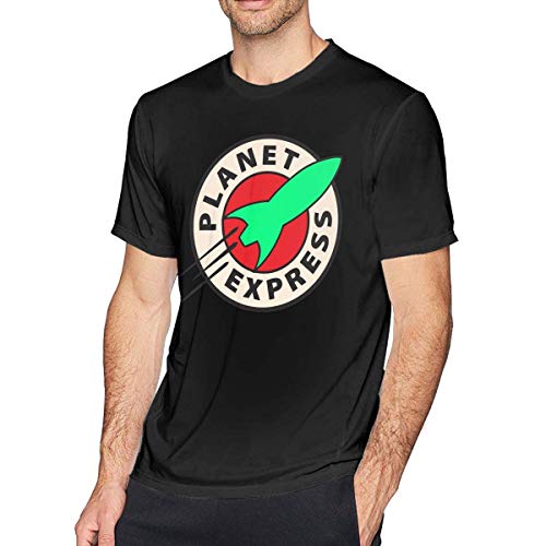 Qin Tong Camiseta de Manga Corta para Hombre,Planet-Expres Men's Classic Sports Short Sleeve T-Shirt Black Funny Baseball Summer Top