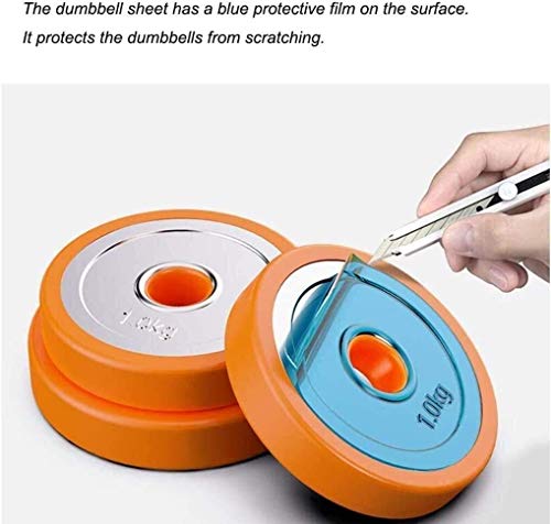 Qinmo Entrenamiento de Fuerza con Mancuernas Peso de la Mano con Barra Anillo de Goma de PVC Acolchado Mango Ajustable Peso 20 kg de Hogares de Acero Inoxidable Barra Fitness Equipment Eq