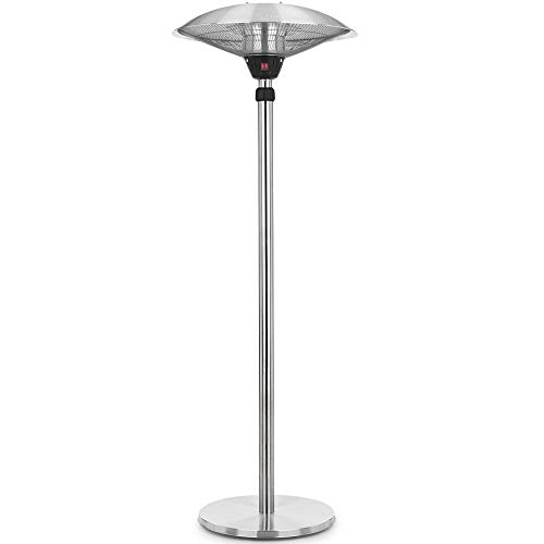 QIQI Calefactor de Techo,Ahorro Energético Radiador Infrarrojo Exterior con Patio Hogar Oficina Escritorio,Plata