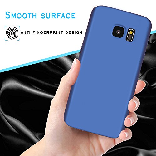 Qissy Carcasa Compatible with Samsung Galaxy S7, Ultra Ligero Suave Sedoso Pintura PC Funda Protectora de teléfono Protective Case Cover para Samsung Galaxy S7 5.1'' (Azul)