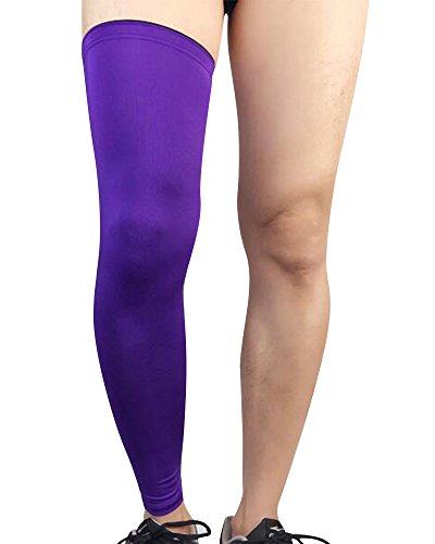 Qitun Soporte deportivo y Protector para Rodillas, Rodillera Extensible, Adecuado para Hombres y Mujeres (Envoltura única) Púrpura M