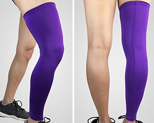 Qitun Soporte deportivo y Protector para Rodillas, Rodillera Extensible, Adecuado para Hombres y Mujeres (Envoltura única) Púrpura M