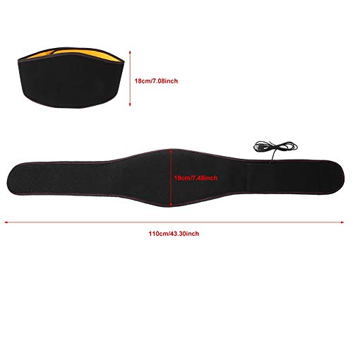Qkiss Calefacción Cinturón Lumbar USB, Cinturón Abdominal Abdominal Almohadilla Térmica para la Cintura Cintura Cinturón de Masaje Cuidado de la Cintura para la Terapia de Alivio del Dolor