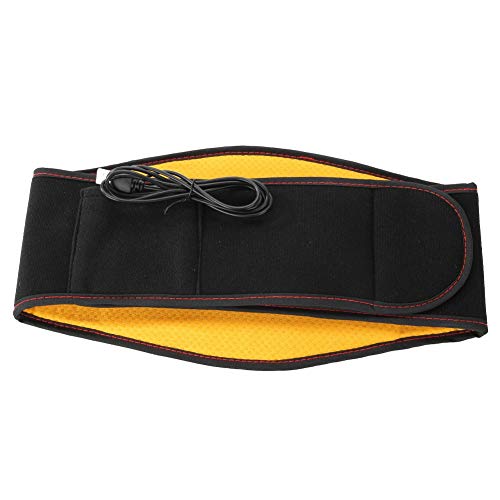 Qkiss Calefacción Cinturón Lumbar USB, Cinturón Abdominal Abdominal Almohadilla Térmica para la Cintura Cintura Cinturón de Masaje Cuidado de la Cintura para la Terapia de Alivio del Dolor