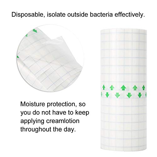 Qkiss Película para la Protección del Tatuaje, Película Protectora de Plástico para Envoltura Conservadora para Cejas y Labios Maquillaje de Tatuaje