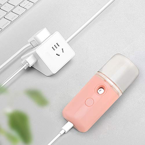 QKURT Nano Mist Sprayer, vaporizador facial Nano Mister Spray de hidratación para uso diario Maquillaje Misture Skin- USB recargable portátil