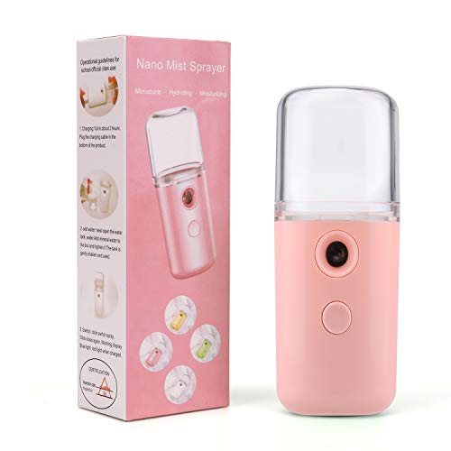 QKURT Nano Mist Sprayer, vaporizador facial Nano Mister Spray de hidratación para uso diario Maquillaje Misture Skin- USB recargable portátil