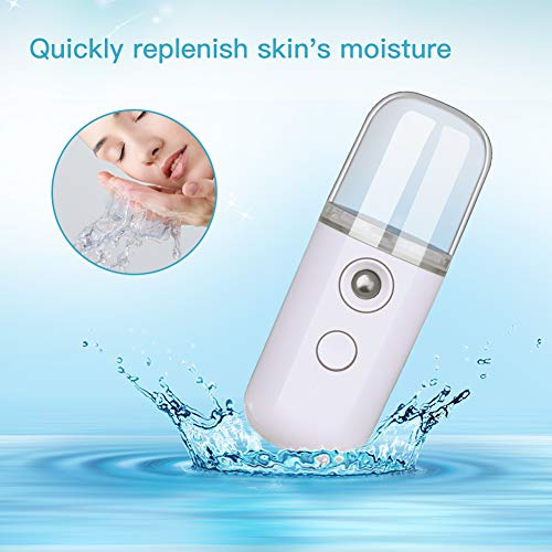 QKURT QKURT Nano Mist Sprayer, vaporizador facial Nano Mister Spray de hidratación para uso diario Maquillaje Misture Skin- USB recargable portátil