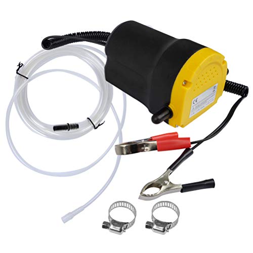 QLOUNI Bomba Extractora de Aceite Eléctrica 12V 60W para Coche Extractores de Fluidos Cambio Diesel, Aceite de Motor