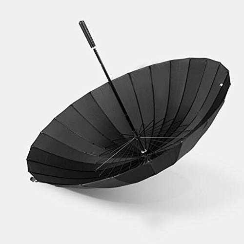 QNMP 24 Paraguas Mango de Hueso Largo, Doble Grande Golf Paraguas, Impermeable a Prueba de Viento Paraguas, Negro manija Recta a Prueba de Viento de Negocios Paraguas, Paraguas Unisex