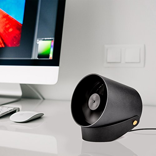 Qoosea Ventilador de Mesa con Dos Hojas Turbo Muy Silenciosas Smart Touch Ventilador USB Pequeño Ventilador para Escritorio, Computadoras de Escritorio