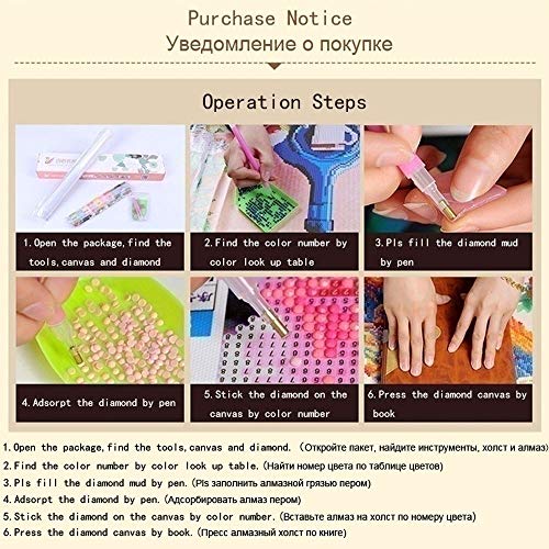 QTRT Debido Demasiado miedo del dolor en la punta de Defensa animado bricolaje 5D diamante Pintura Kit de taladro completo Pintura Artes Artesanía hogar de la lona de la decoración DIY Puzzle de padre