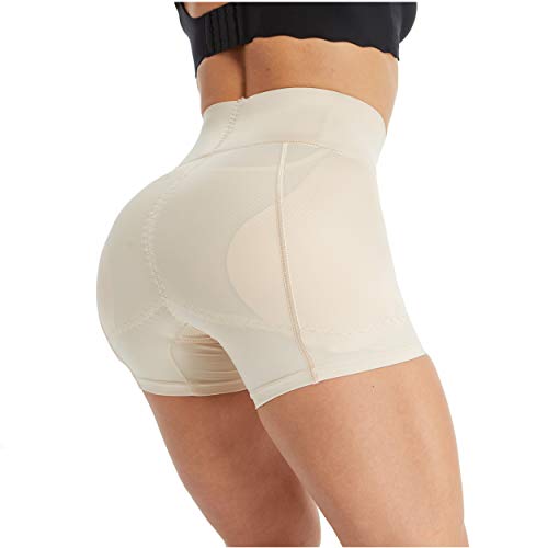 Queenral Bragas Faja Mujer Butt Lifter Hip Correctivo Cintura Alta Side Pads