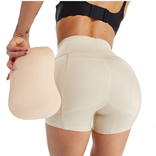 Queenral Bragas Faja Mujer Butt Lifter Hip Correctivo Cintura Alta Side Pads