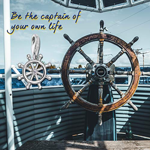 Quiges Charm con Cierre Colgante Zirconia Blanca con Volante de Barco Plata de Ley 925 Mujer para Pulseras Europeas