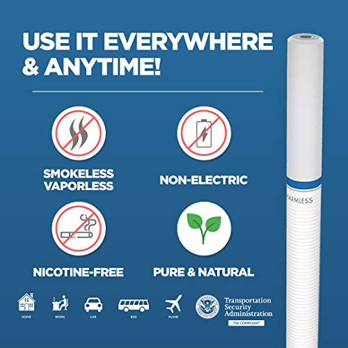 QuitGo soporte de fijación oral, clínicamente estudiado, inhalador de oxígeno para detener el fumar, incluye guía paso a paso (idioma español no garantizado), Pack De 2, Inhalador de oxígeno.