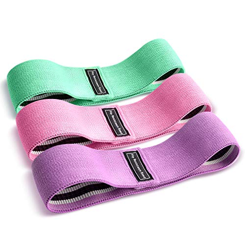 Racokky Bandas Elasticas Gluteos, Juego de 3 Bandas Elásticas Musculacion para Fitness, Resistencia Antideslizante para Cadera, Piernas,Mujer y Hombre