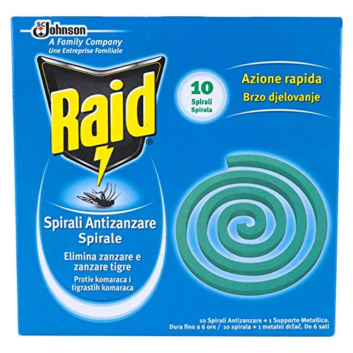 Raid - Espirales antimosquitos, pack de 6 x 10 uds (Total 60 uds)