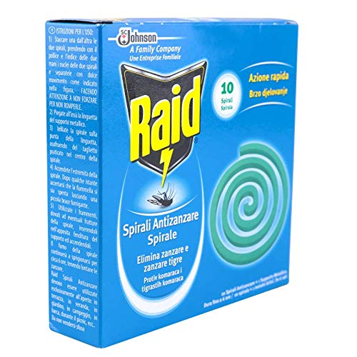 Raid - Espirales antimosquitos, pack de 6 x 10 uds (Total 60 uds)