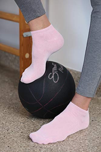 Rainbow Socks - Hombre Mujer Calcetines Cortos Colores de Bambu - 9 Pares - Blanco Negro Violeta Rosa Azul Pistacho Beige Frambuesa - Talla 42-43