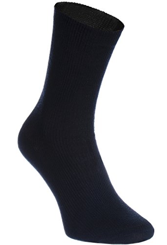 Rainbow Socks - Hombre Mujer Calcetines Diabéticos Sin Elasticos - 8 Pares - Beige Marrón Negro Grafito Azul Marino Caqui Azul y Gris - Talla 44-46